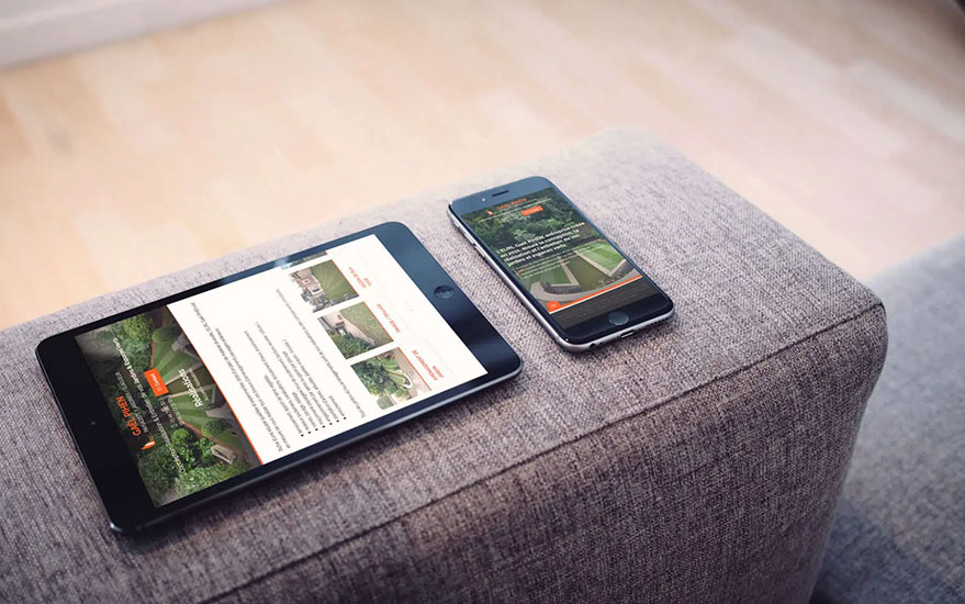 Mockup d’un site internet sur mesure pour Gael Pihen Paysagiste