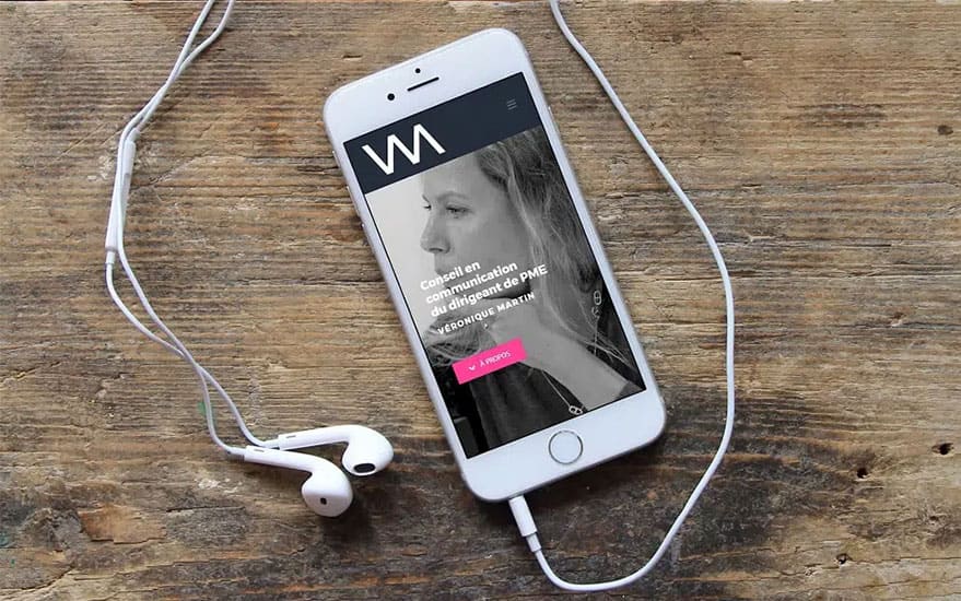Mockup du site internet de Véronique Martin