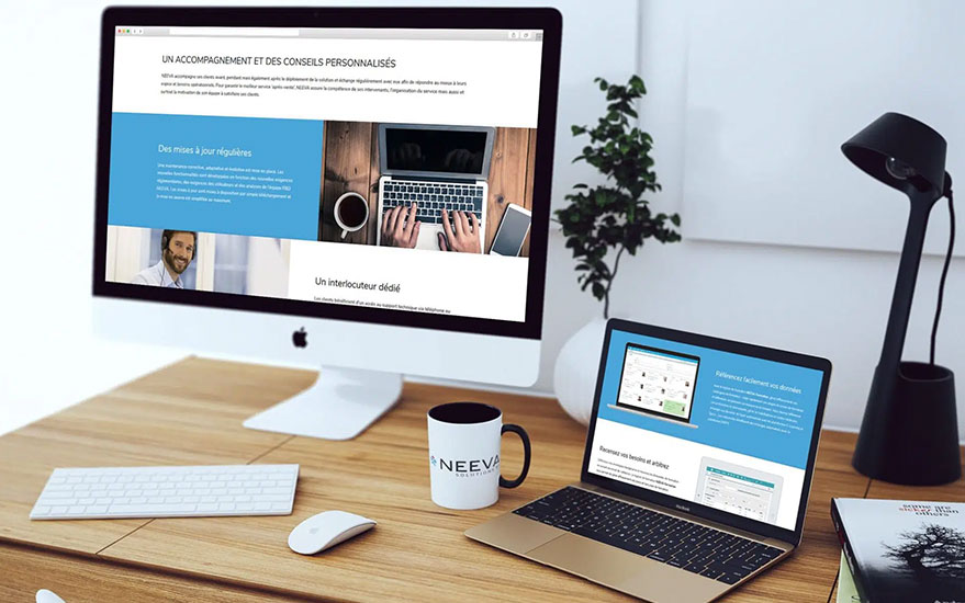 Mockup site internet Neeva group