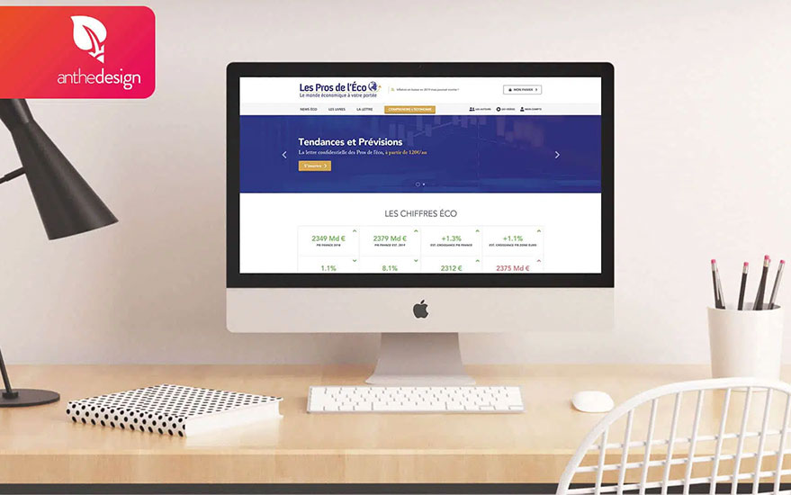 Mockup ordinateur Les pros de l'éco