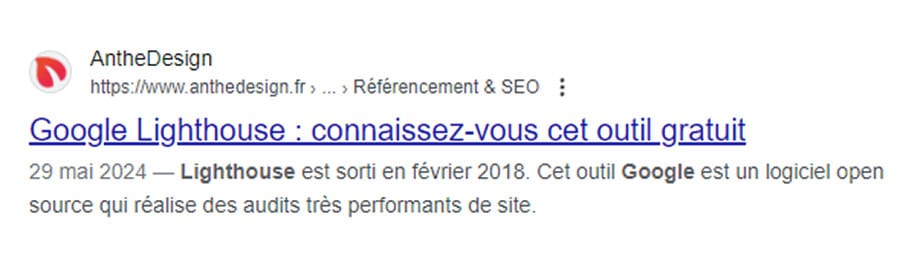 balises metas du contenu google lighthouse