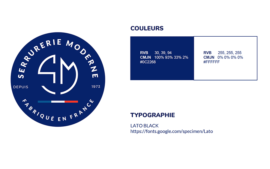 refonte logo serrurerie moderne : couleurs et typo